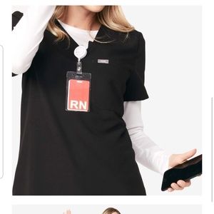 FIGS women's black scrub top XL